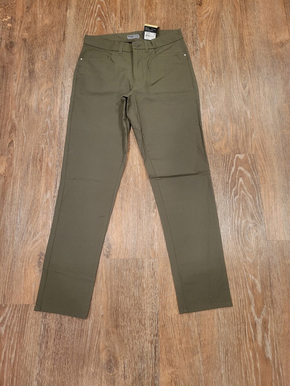 NWT Mens VRST 30 W X 32 L Slim Fit  Limitless Canvas Pocket Pants Olive Green
